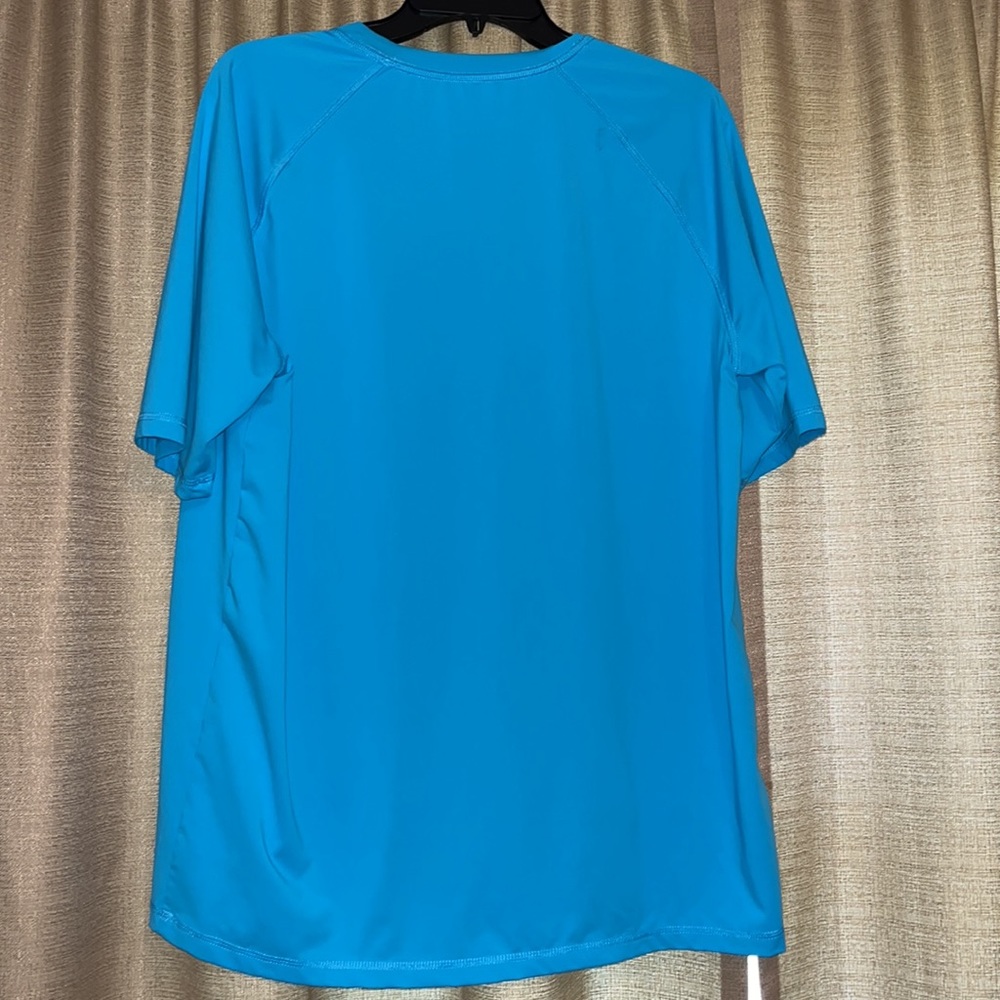 George Mens Large 42/44 Blue Short Sleeve Swim Rash Guard - Picture 8 of 12